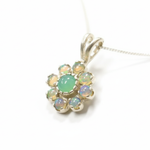 Elegant 925 Sterling Silver Opal Pendant with Natural White Opal, a meaningful gift for birthdays and everyday elegance.