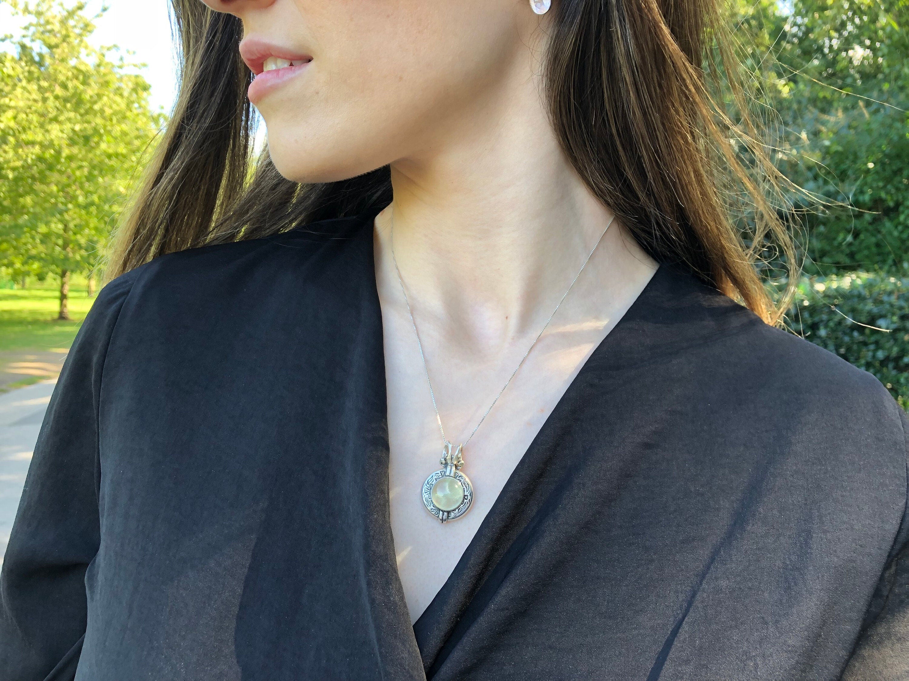 Egyptian Pendant, Natural Kyanite, Blue Kyanite, Vintage Pendant, Blue Pendant, Ancient Pendant, Silver Pendant, African Stone, Blue Kyanite