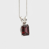 Beautifully handcrafted 925 Sterling Silver Natural Garnet Pendant, a timeless January Birthstone piece celebrating love and passion.