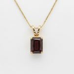 Natural Garnet Pendant made in 18k Gold Vermeil with Natural Red Garnet in Prong setting, January Birthstone gift idea, symbolizes love, passion & commitment, ideal for everyday wear and perfect for birthday gifting and special occasions.