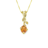 Gold Amber Necklace - Natural Amber Pendant - Long Branch Necklace