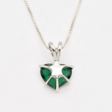Stunning Heart-Cut Green Emerald Pendant in 925 Sterling Silver, a meaningful May birthstone gift for any occasion.