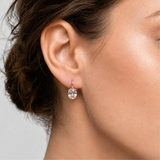 Rose Gold Diamond Earrings - Diamond Drop Earrings - Sparkly Oval Earrings