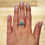 Emerald Ring, Natural Emerald, May Birthstone, Green Oval Ring, Solitaire Ring, Dainty Ring, Vintage Ring, 3 Carat Ring, 925 Silver Ring