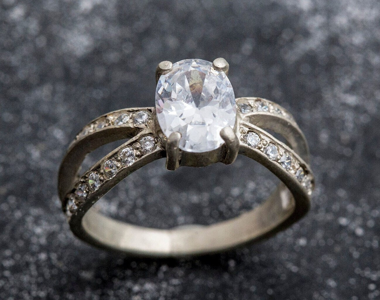 Promise Ring, Diamond Ring, Created Diamond, Diamond Promise Ring, Unique Ring, Solid Silver Ring, CZ Diamonds Ring, Vintage Rings, Diamond