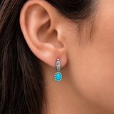 Turquoise Earrings - Blue Drop Earrings - Vintage Boho Earrings