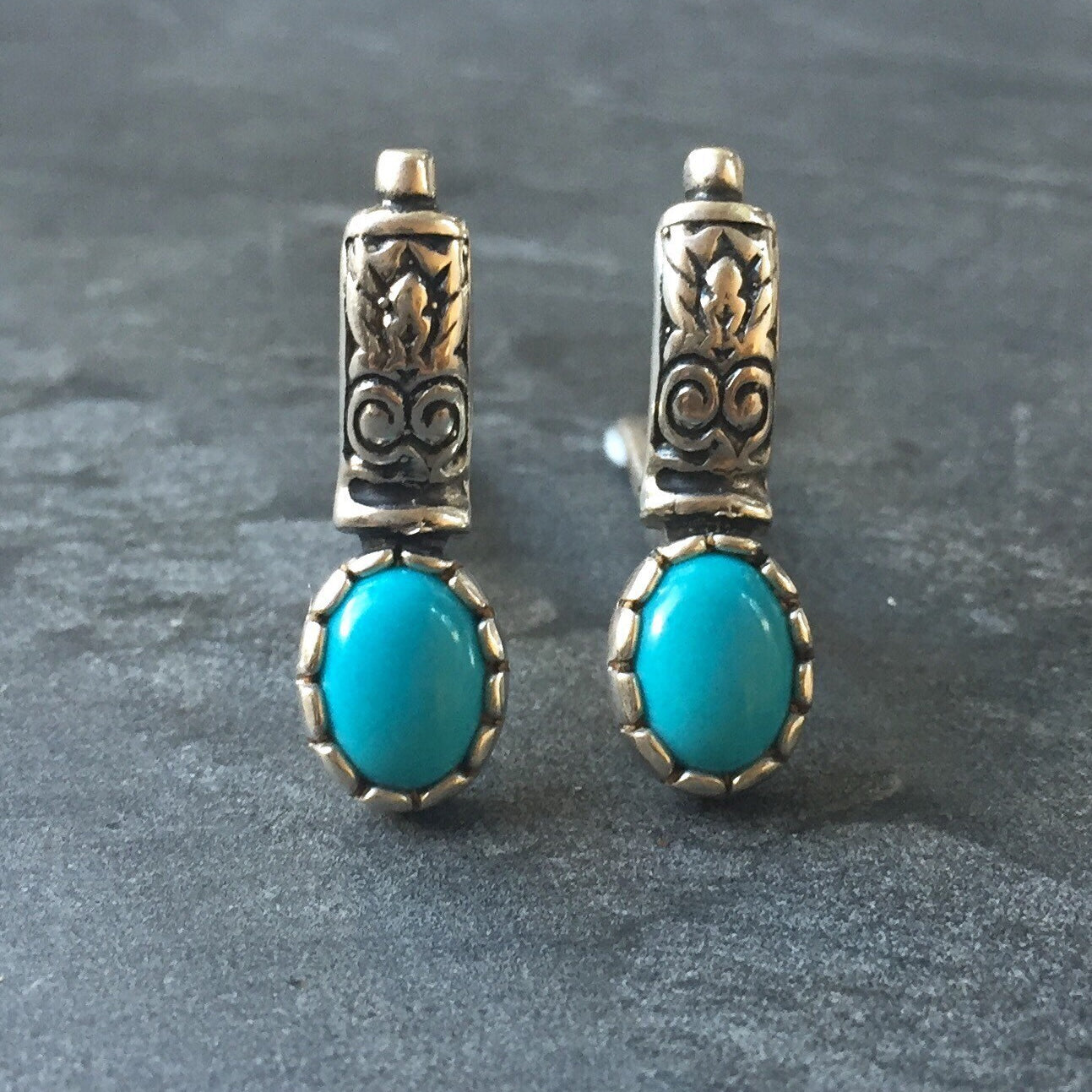 Turquoise Earrings, Real Turquoise, Sleeping Beauty Turquoise, Arizona Turquoise, Natural Turquoise, Pure Silver, Solid Silver, Tribal