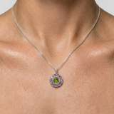 Amethyst Flower Necklace - Vintage Amethyst Pendant - Purple Flower Necklace