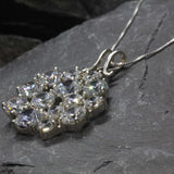 Large Diamond Pendant - Statement Diamond Necklace - Cluster Necklace