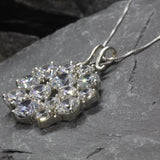 Large Diamond Pendant - Statement Diamond Necklace - Cluster Necklace