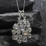 Large Diamond Pendant - Statement Diamond Necklace - Cluster Necklace