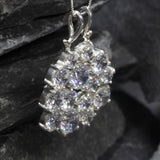 Large Diamond Pendant - Statement Diamond Necklace - Cluster Necklace