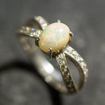 Stunning Fire Opal Ring in 925 Sterling Silver - Vintage October Birthstone, great for special occasions and daily elegance.
