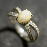Stunning Fire Opal Ring in 925 Sterling Silver - Vintage October Birthstone, great for special occasions and daily elegance.