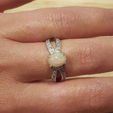 Charming Fire Opal Ring set in 925 Sterling Silver - October Birthstone, a delightful choice for any occasion and everyday use.