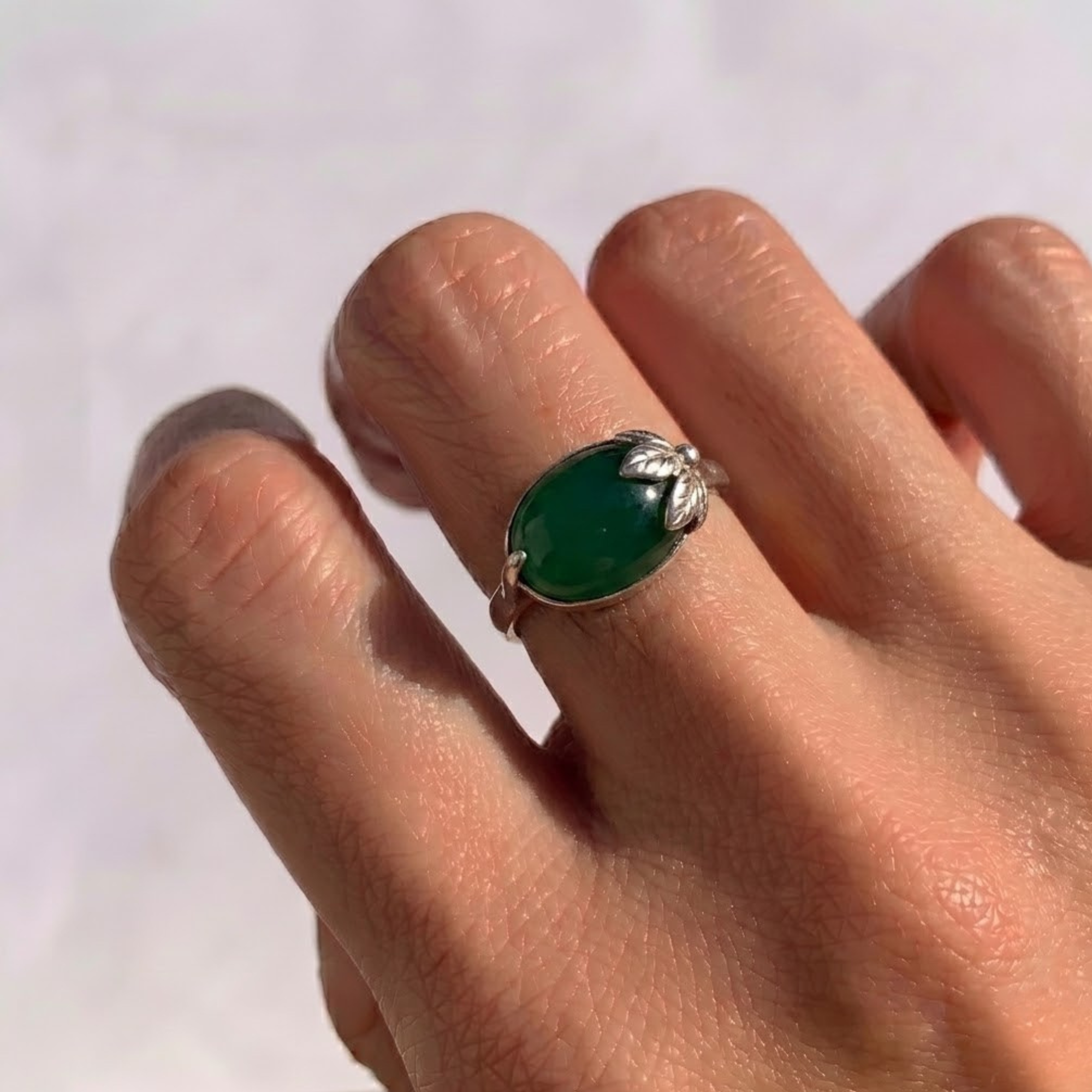 Elegant 925 Sterling Silver ring featuring a stunning Oval Natural Emerald, ideal for May birthdays and special occasions.