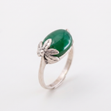 Natural Emerald Ring made in 925 Sterling Silver with Oval Natural Green Emerald in Solitaire setting, May Birthstone gift idea, symbolizes growth, harmony, and deep emotional healing, ideal for everyday wear and perfect for birthday gifting and special occasions.