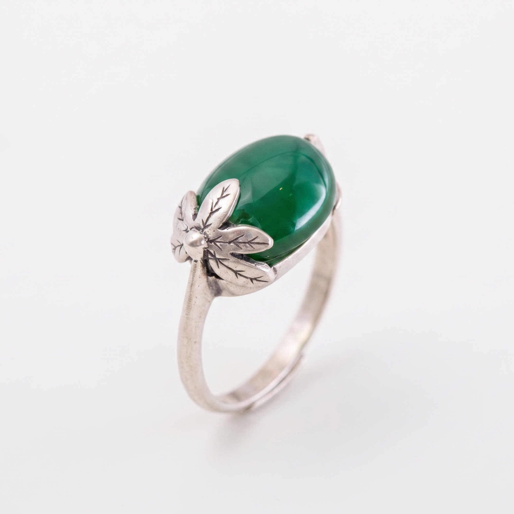 Natural Emerald Ring made in 925 Sterling Silver with Oval Natural Green Emerald in Solitaire setting, May Birthstone gift idea, symbolizes growth, harmony, and deep emotional healing, ideal for everyday wear and perfect for birthday gifting and special occasions.