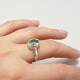 Elegant Aquamarine Necklace in 925 Sterling Silver, perfect for birthdays and special occasions, symbolizes courage and good luck.