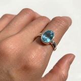 Elegant Aquamarine Necklace in 925 Sterling Silver, perfect for birthdays and special occasions, symbolizes courage and good luck.