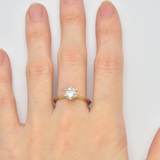 1 Carat Diamond Ring - Classy Engagement Ring - Real Gold Solitaire Ring