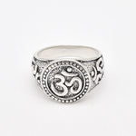 Chunky Om Ring, Silver Ohm Ring, Vintage Om Ring, Chunky Silver Ring, Buddhist Ring, Solid Silver Ring, Meditation Ring, Silver Yoga Ring