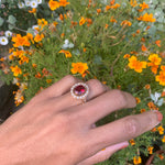 Red Vintage Ring, Ruby Ring, Created Ruby, Red Ruby Ring, Red Ring, Antique Ruby Ring, Vintage Ring, 925 Silver Ring, Red Diamond Ring, Ruby(1)