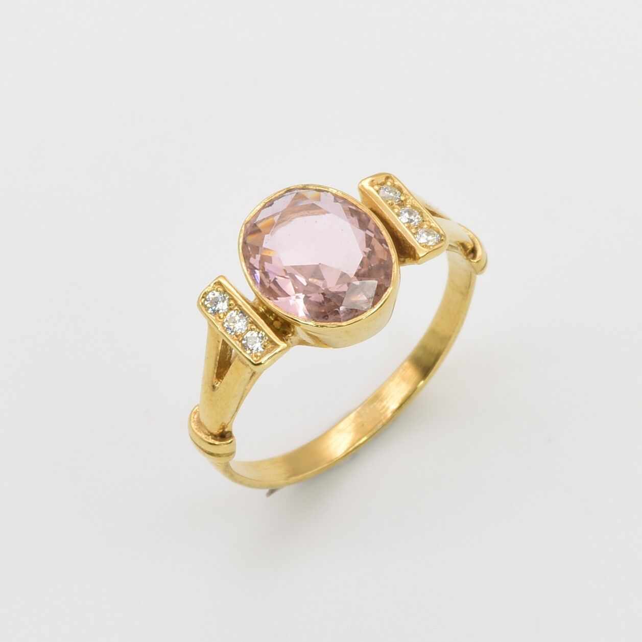 Morganite Ring, Created Morganite, Pink Ring, Pink Vintage Ring, Pink Diamond Ring, Valentines Gift, Pink Morganite Ring, 925 Silver Ring(1)
