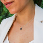 Garnet Pendant, Natural Garnet, January Birthstone, Small Oval Pendant, Dainty Pendant, Solid Silver Pendant, January Gift, Silver Garnet