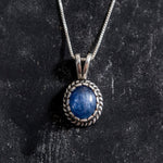 Kyanite Pendant, Natural Kyanite, Blue Kyanite, Victorian Pendant, Blue Pendant, Vintage Pendants, African Kyanite, Silver Pendant, Kyanite