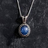 Kyanite Pendant, Natural Kyanite, Blue Kyanite, Victorian Pendant, Blue Pendant, Vintage Pendants, African Kyanite, Silver Pendant, Kyanite