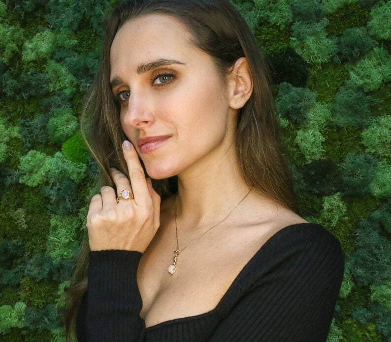 Aquamarine Leaf Pendant, Natural Aquamarine, Blue Aqua Necklace, March Birthstone, Long Pendant, Flower Pendant, Aqua Pendant, Solid Silver