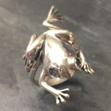 Frog Silver Ring - Mystic Topaz Ring - Purple Statement Ring