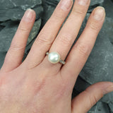 White Pearl Ring - Pearl Vintage Ring - Statement Pearl Ring