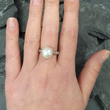 White Pearl Ring - Pearl Vintage Ring - Statement Pearl Ring