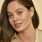 Elegant Ruby Cluster Earrings in 925 Sterling Silver, July Birthstone, perfect for special occasions and everyday elegance.