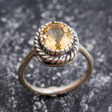 Vintage Citrine Ring - Natural Citrine Ring - November Birthstone Ring