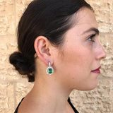 Emerald Earrings, Natural Emerald, Green Emerald, May Birthstone, May Earrings, Unique Earrings, Green Earrings, Silver Earrings, Emerald