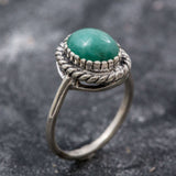 Emerald Ring, Vintage Emerald Ring, 3 Carat Emerald, Natural Emerald Ring, Vintage Rings, Vintage Silver Ring, May Birthstone, Real Emerald