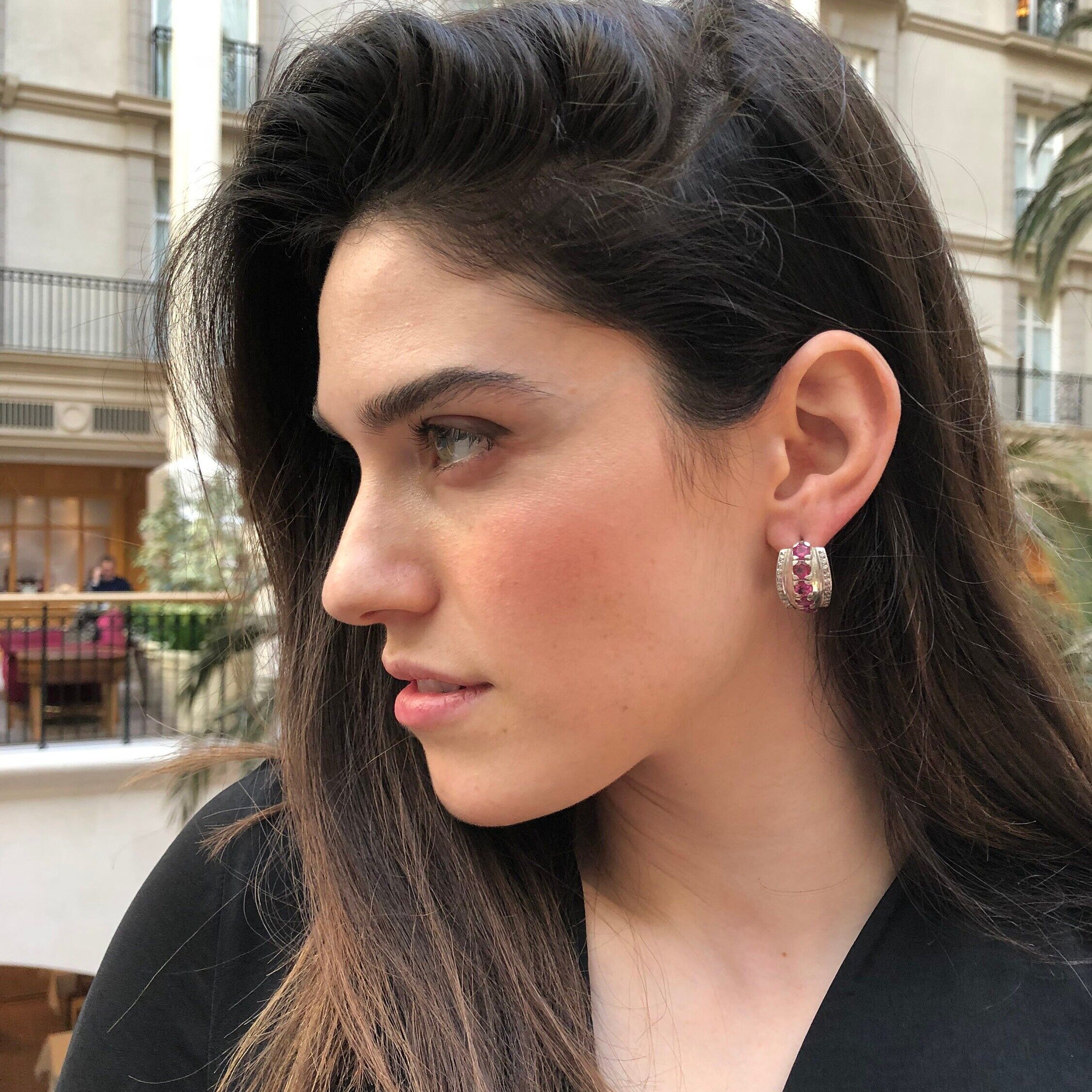 Tourmaline Earrings, Pink Tourmaline Earrings, Natural Tourmaline, Unique Earrings, October Birthstone, Silver Earrings, Tourmaline