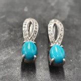 Turquoise Earrings - Blue Drop Earrings - Vintage Classy Earrings