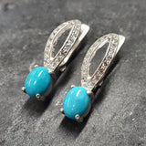 Turquoise Earrings - Blue Drop Earrings - Vintage Classy Earrings