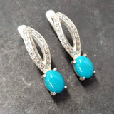 Turquoise Earrings - Blue Drop Earrings - Vintage Classy Earrings