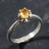 Citrine Ring, Citrine Promise Ring, Natural Citrine, November Birthstone, Yellow Diamond, November Ring, Vintage Rings, Solid Silver Ring