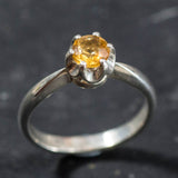 Citrine Ring, Citrine Promise Ring, Natural Citrine, November Birthstone, Yellow Diamond, November Ring, Vintage Rings, Solid Silver Ring