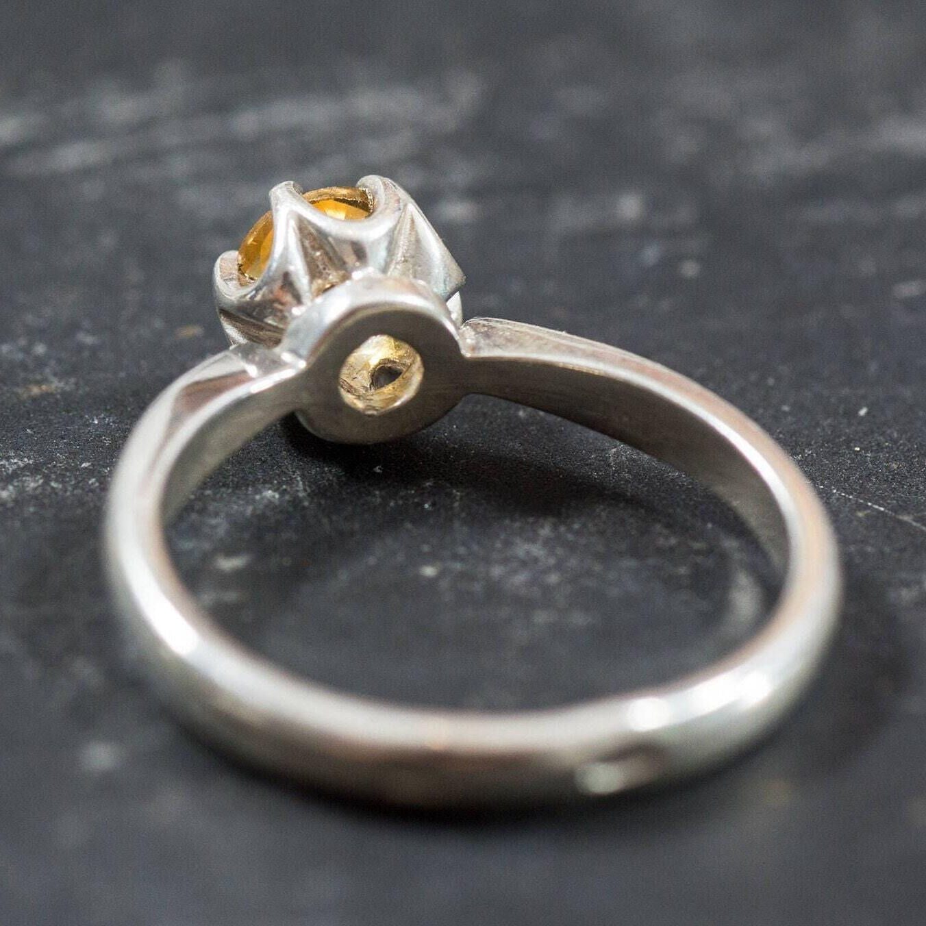 Citrine Ring, Citrine Promise Ring, Natural Citrine, November Birthstone, Yellow Diamond, November Ring, Vintage Rings, Solid Silver Ring