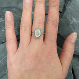 Moonstone Vintage Ring - June Birthstone Ring - Solitaire Moonstone Ring