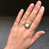 18k Gold Vermeil Opal Ring with White Opal, a stunning October birthstone choice for meaningful gifts and stylish everyday wear.