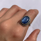 Blue Statement Ring - Natural Kyanite Ring - Vintage