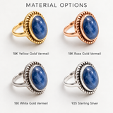 Blue Statement Ring - Natural Kyanite Ring - Vintage